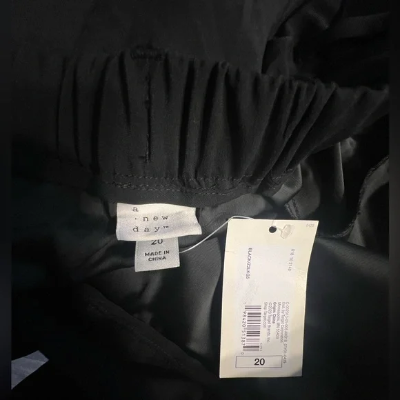 A New Day Black Dress Pants Tuxedo Stripe Business Office Chic Classy NWT - Picture 6 of 7